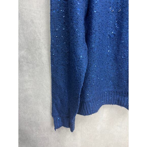 Anne Klein  Sequined Texture Knit Woman Sweater Hoodie Size Large $99 Value NWT - Picture 5 of 12